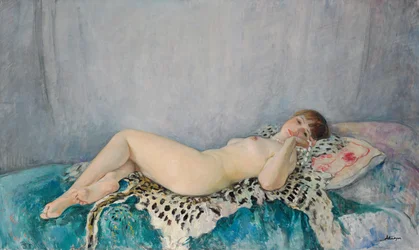 Alaston leopardintaljalla, Le Cannet, 1926