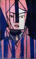 Valkoinen ja vaaleanpunainen pää, syksy 1914 (öljy kankaalle)