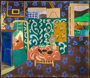 interieur aux eggplants 1911 (liimatempera kankaalle)