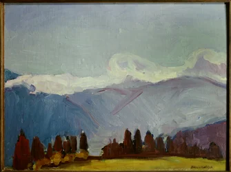 Savoijin alpit 1901 (öljy kankaalle)