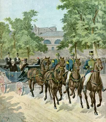 Felix Fauren saapuminen hippodromille,1895 (Kuvituskuva)