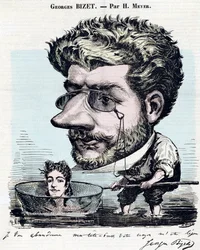 Georges Bizet (1838-1875), ranskalainen säveltäjä - Karikatyyri, Bizet