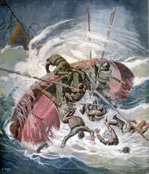 Pelastus myrskyn haaksirikosta Les Sables-dOlonnen edustalla Ranskassa, 1891