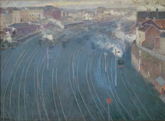 Gare du Luxembourg, Bryssel (maalaus kankaalle)