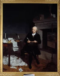 Täyspitkä muotokuva Jean Francois de la Marchesta (1729-1805), Leonin piispa Henri-Pierre Danloux