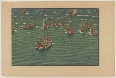 Veneet ankkurissa Tréboulissa, levy 5, "Le Beau Pays de Bretagne"