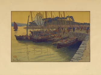 Veneiden saapuminen Trébouliin