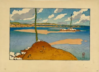 Chéruette-majakka laskuveden aikaan (Saint-Briac)