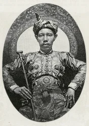 Mohammed Yamalul Alamin, Souloun (tai Sulun) sulttaani (Filippiinit) muotokuva vuonna 1880. Thiriatin kaiverrus havainnollistamaan tarinaa "" Matka Filippiineille""