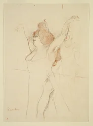 Mademoiselle Cocyle Troijan Helenana elokuvassa La Belle Helene (La Belle Helene).