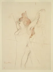 Mademoiselle Cocyle Troijan Helenana elokuvassa La Belle Helene (La Belle Helene).