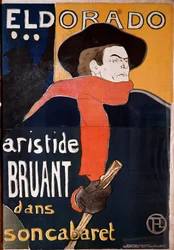 Aristide Sparrow kabareessaan. Piirustus Henri de Toulouse-Lautrec (Toulouse Lautrec