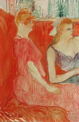 Tutkimus In the Salon on Rue des Moulins, 1894