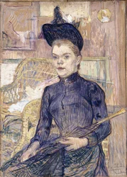 Nainen mustassa hatussa, kuuro Berthe, 1890