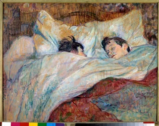 Sänky. Kaksi nukkuvaa lasta. 1892, mitat 0,54 x 0,7 m, Pariisi, Musée d