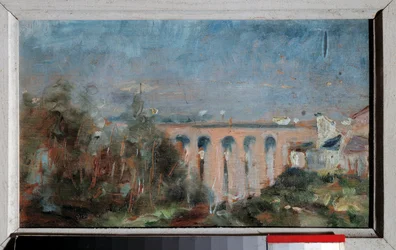 Castelvielin maasillalla on Henri de Toulouse Lautrecin (1864-1901) Albi-maalaus