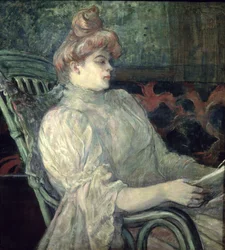 Nainen lukee