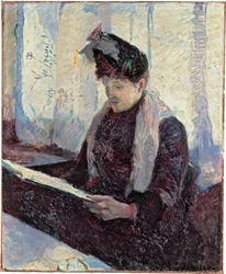 Nainen kahvilassa