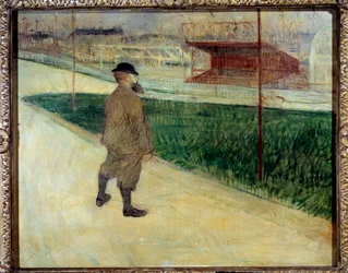 Kirjailija Paul Tristan sanoo Tristan Bernardin velodromissa Buffalo Painting, Henri de Toulouse Lautrec (1864-1901)
