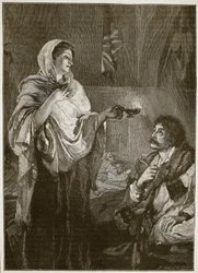 Florence Nightingale Scutarin sairaalassa, kuvitus 