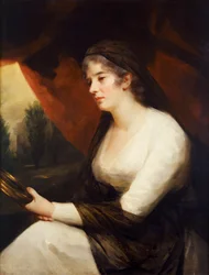 Rouva Johnstone hahmona Contemplation (öljy kankaalle)