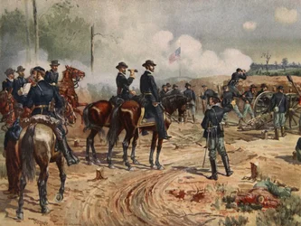 Atlantan piiritys, 28. heinäkuuta - 2. syyskuuta 1864 (väri litho)