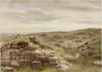 Talotalot, n. 1848 (kynä ja akvarelli paperille)