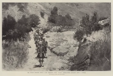 Indian Frontier Rising, Camp Sheranni, Tochi Valley, Highlanders marssimassa alas Defileen