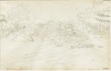 Eccleshall Village: kynäpiirros, nd [1788-1855] (piirustus)