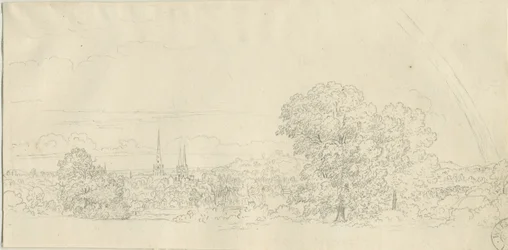 Lichfield - Etänäkymä: kynäpiirros, nd [1788-1855] (piirustus)