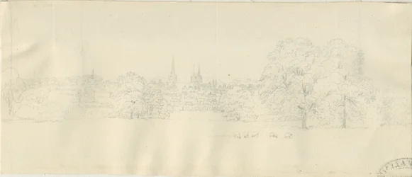 Lichfield - North View (kaukainen): lyijykynäpiirros, nd [1788-1855] (piirustus)