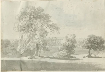 Shenstone - Little Aston Hall: kynä- ja pesupiirustus, nd [1788-1855] (piirustus)