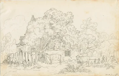 Yoxall - Old Farm House: lyijykynäpiirros, nd [c 1815]