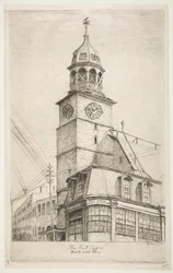 Posti, Keski-Hollannin kirkko vanhan New Yorkin kohtauksista, 1870.