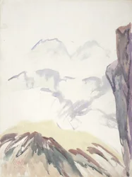 Mountain Study (akvarelli paperille)