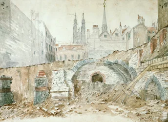 Osa 1. luvun lopun ja 2. vuosisadan alun basilikasta Lontoon Cityssä