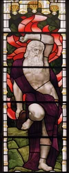 Evesham, All Saints, James Powell & Sons, Henry Holiday, Moses, 1882.