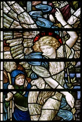 Romsey Abbey, James Powell & Sons, Henry Holiday, The Pool of Bethesda detalye, Angel, 1890finn