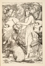 Pyrkiä siihen haarukoilla ja toivolla”, Lewis Carrollin pubista The Hunting of the Snark, an Agony in Eight Fits. 1876