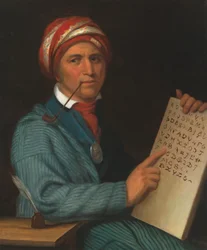 Sequoyah (noin 1770-1843), noin 1830 (öljy kankaalle).