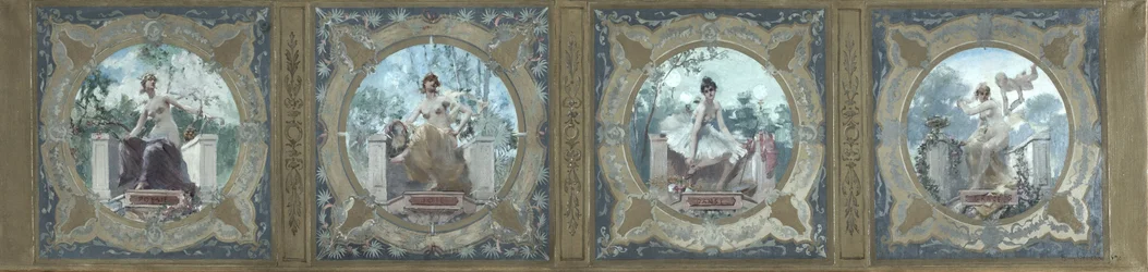 Luonnos Pariisin kaupungintalon Lobau-galleriaa varten: Runous. Ilo. La Danse. La Grace, 1890 (öljy kankaalle).