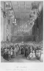 Kiltatalo. Lord Mayorin virkaanasennus 8. marraskuuta vuonna 1841