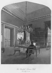 United Service Club. Karttahuone, c1841