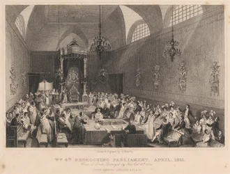 Williamin neljäs parlamentti, huhtikuu 1831. House of Lords: tuhoutui tulipalossa 16. lokakuuta 1834