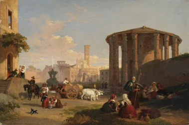 Vestan temppeli, Piazza di Bocca di Verita (öljy kankaalle)