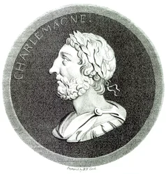 Kaarle Suuren muotokuva teoksesta The History of the Decline and Fall of the Roman Empire, Vol 4, sivu 121, Edward Gibbon, 1808