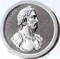 Didius Julianuksen muotokuva teoksesta "Rooman valtakunnan rappeutumisen ja tuhon historia", osa 7, sivu 137, Edward Gibbon, 1808
