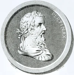 Pertinaxin muotokuva teoksesta "Pyhän Rooman valtakunnan taantuman ja tuhon historia", Edward Gibbon, 1808