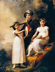 Elphinstonin lapset, n. 1814, maalaus Henry Raeburn (1756-1823), öljy kankaalle