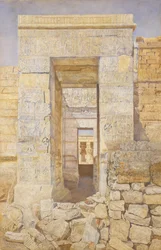 Itäinen sisäänkäynti, Tiberiuksen huone, Isisin temppeli, Philae, 1905.
